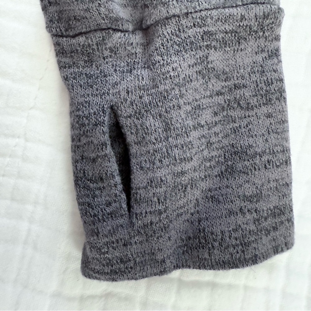 Grace & Lace dark gray hooded open front cardigan sweater size Small -Thumbholes - Picture 3 of 8